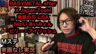 Babymetal After Time Mステ X Japan Toshl 鬼滅の刃 Lisa 筒美京平 小沢健二 Niziu ビリー アイリッシュ テレ朝 実画なし実況 まるでハロコンか と Youtube Babymetal After Time Mステ X Japan Toshl 鬼滅の刃 Lisa 筒美京平 小沢健二 Niziu ビリー アイリッシュ テレ朝 実画なし実況 まるでハロコンか と Youtube