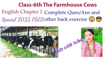 class 6th english the farmhouse cows activities 1 to 14 complete | english PSEB chapter 1