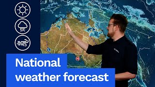 National Weather Forecast: Storms in the north, showers in Tas, dry and sunny elsewhere