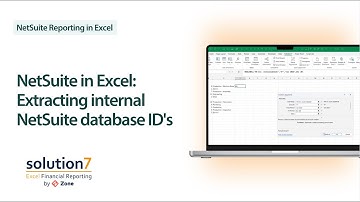 NetSuite in Excel: Extracting internal NetSuite database ID