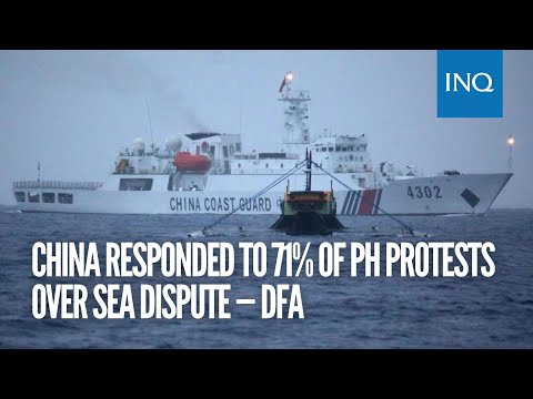 China responded to 71% of PH protests over sea dispute — DFA