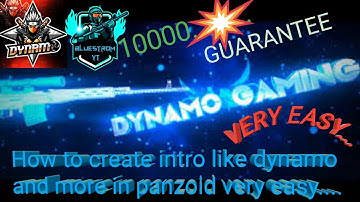 How to make intro like dynamo gaming and more in panzoid very easy to do in 5 minutes