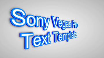 Free Sony Vegas Template : No plugin 3d Text by 7102