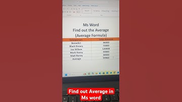 How to calculate average formula in ms word #shorts #youtubeshorts #shortvideo #computer #tips