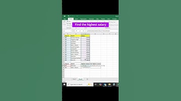Find the second highest salary in excel | #exceltutorial #shortvideos #viralshort  #exceltips