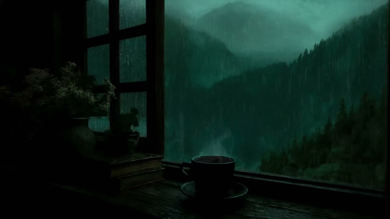 Sleep Within Minutes Steady Rainfall Outside🌧️Warm Night Atmosphere | Healing Sleep Music (NO ADS)