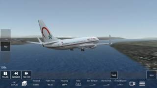 Infinite Flight soft landing with crosswind (Royal Air Maroc b737) screenshot 4
