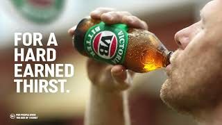 A hard earned thirst means a whole lot more: Victoria Bitter's first ad campaign in five years