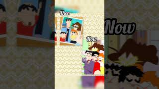shinchan and his friends Then hen Vs Now 💗✨ #shinchan #trending #viral #cartoon #shortvideo