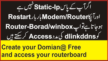 Mikrotik Tutorial 37 dlinkddns access your Winbox Or Routerboard  in Hindi & Urdu