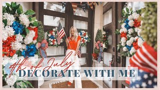 DECORATE WITH ME FOR SUMMER | FRONT PORCH DECOR FOR JULY FOURTH | DIY WREATH❤