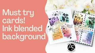 Must try cards! Ink blended background
