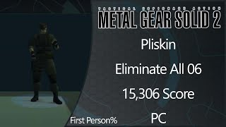 MGS2: Substance | PC | Pliskin | Eliminate All | Level 06 | First Person% | 15306 Score