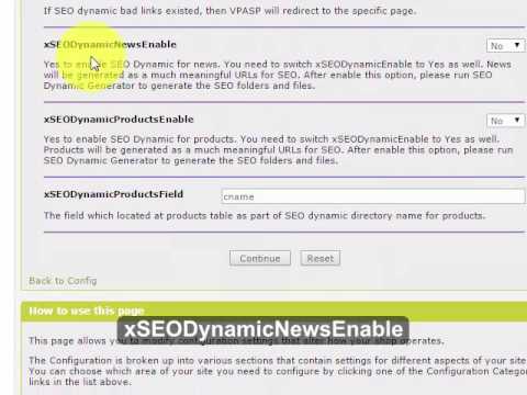 VPCart Video Tutorial: How to Enable SEO Friendly URLs