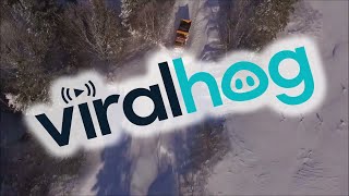 Snowplow Clears Deep Heavy Snow After Storm || ViralHog