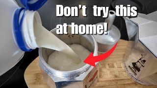 Experiment: Bialetti Moka Pot, but brewed with MILK?
In this video, we try to brew a Bialetti Mokapot brew with milk instead of water. Ive been asked this question more than once, so now its time to do the experiment. To my surprise, the unit DID actually brew with milk, although it left of course a very sticky residue to the bottom of the brew chamber. There is also danger of the filter basket getting clogged, or even worse maybe the safety valve. Therefore, this cannot be recommended.
Bialetti also states that the Moka Pot can only be used with water: https://www.bialetti.com/it_en/inspiration/post/can-you-make-a-cappuccino-with-the-moka
Products used/recommended in this video
(these are affiliate links that help fund videos like this, at no extra cost to you)
► Bialetti Moka Pot:
🇺🇸 https://amzn.to/3I5wDbe
🇩🇪 https://amzn.to/3I7esSp
🇬🇧 https://amzn.to/48m7TpB
🇪🇺 https://geni.us/BialettiMoka
► Support the Channel, shop my storefront: https://www.amazon.com/shop/tomscoffeecorner
► Grinder Suggestions: https://kit.co/tomscoffeecorner/grinder-suggestions
► My Pocket 3 Gimbal Camera: https://geni.us/OSMOPocket3
► Delonghi Accessories: https://kit.co/tomscoffeecorner/delonghi-dedica-accessories
► Breville Accessories: https://kit.co/tomscoffeecorner/sage-breville-accessories
► The espresso glasses I use: https://geni.us/MontanaEspressoGlasses
Machine source: private purchase
Beans used: Lavazza pre-ground
Chapters:
0:00 Intro
0:23 Experiment
2:42 Clean up
*DISCLOSURE: The above Kit.co and Amazon links lead to Amazon, and since I am an Amazon Associate, I earn from qualifying purchases, at no extra cost to you.
#TomsCoffeeCorner #Espresso #HomeBarista Experiment: Bialetti Moka Pot, but brewed with MILK?