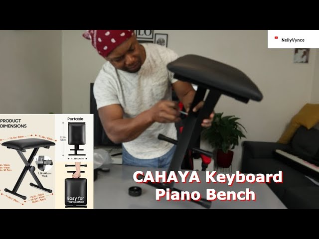 How To Install /Adjust The Height Of CAHAYA Keyboard Piano Adjustable Bench  And Overview class=
