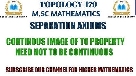 Continous image of T0 space need not to be Continous || separation axioms