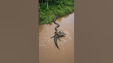 Python vs Crocodile, Animal Wildlife Rescue Moment
