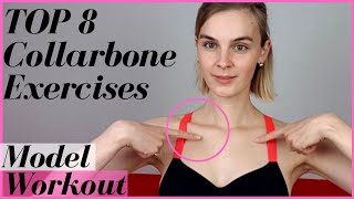 Collarbone Exercise | 8 Exercises for sharper Collarbones | by Model Anna-Veronika