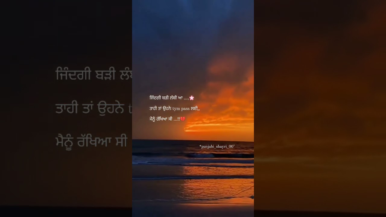 New heart touching punjabi shayri video/new punjabi shayari status/most popular punjabi shayari