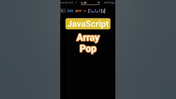 JavaScript Array Pop