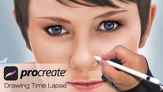 Procreate drawing time lapse for iPad pro - Valorie Curry | Detroit become human