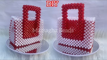 HOW TO MAKE A DESIGNED HANDMADE BEADED BAG /BEGINNERS FRIENDLY TUTORIAL.