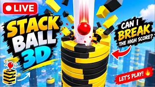 🔴 LIVE 🔥 Stack Ball 3D Gameplay 😱 | Can I Beat My HIGH SCORE? #stackball3D screenshot 2