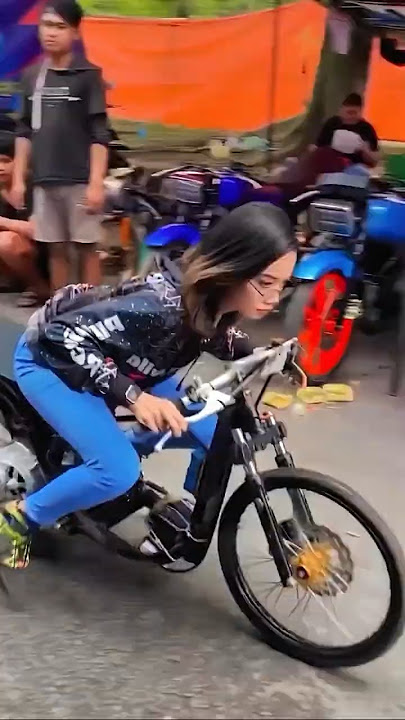 joki cantik dengan mio 500cc😎tembus 0.6 detik jarak 500m🔥#dragrace #dragracing #dragbike #ytshorts