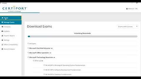How to download Microsoft Technology Associate(MTA) Courses in Compass Software
