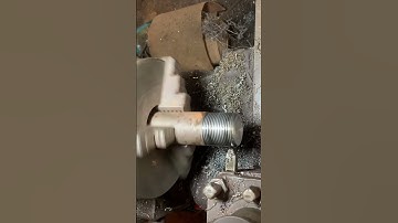 Thread cutting on lathe#threadcutting #lathe
