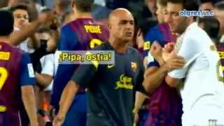 pelea de Barcelona Vs Real Madrid