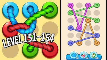 🏅 TANGLED LINE 3D: Knot Twisted 🤪 Level 151~154 🧩 Gameplay Walkthrough
