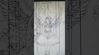I redesigned this piece into a stained glass window type design! #digitalart #shorts