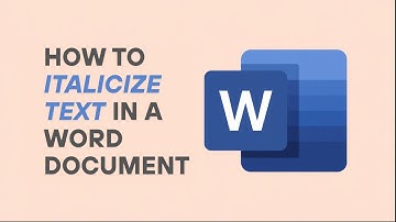 How To Italicize Text in a Word Document | Microsoft Word Tutorial