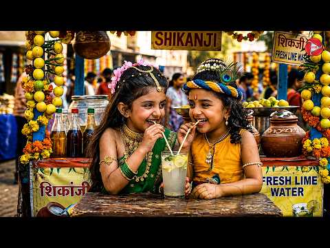 जब कान्हा ओर राधा ने एक ही ग्लास मे लिया शिकंजी का आनंद || Yashomati Maiyaa Ke Nandlala