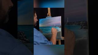 Lighthouse fast forward painting #howtopaint #paintingforbeginners #shortsart