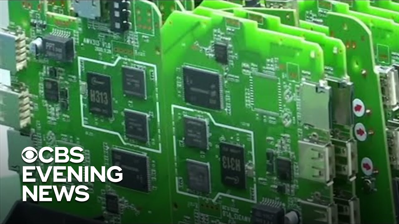 Global microchip shortage costs U.S. economy billions - CBS Evening News