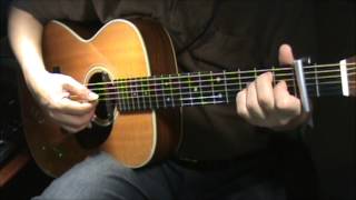 Video thumbnail of "wade  in the water-spiritual-guitar chords-Cover"