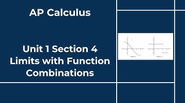 AP Calculus - Unit 1 - Section 4  - Limits with Function Combinations