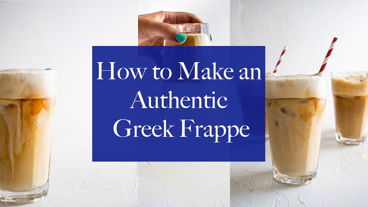 The Best DIY 3-Ingredient Greek Frappe - Iced Coffee (VIDEO)
