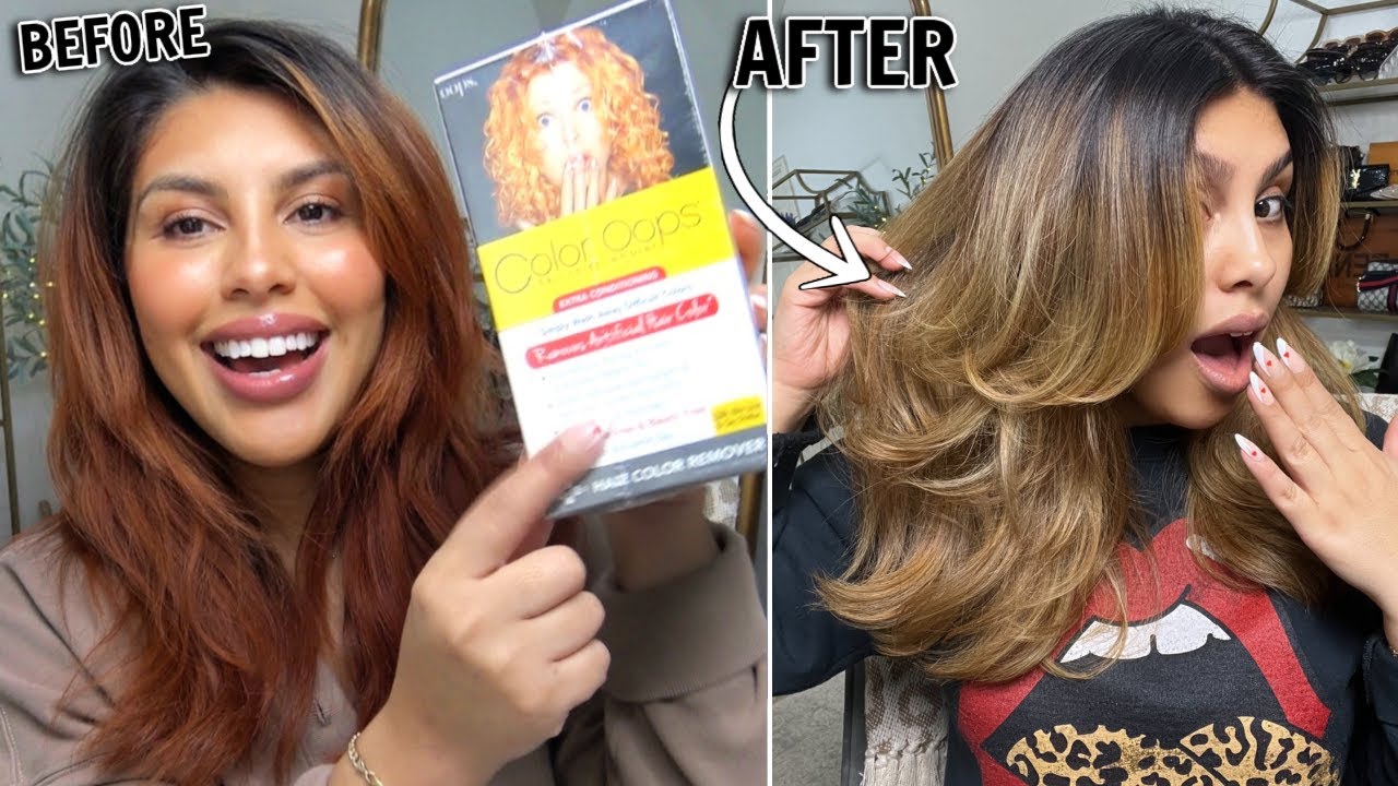 Reply to @frankgallagherkinnie trying this diy hair color remover on r, Color Oops On Red Hair