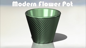 How to Make a Modern Flower Pot in SolidWorks | SolidWorks 3D Modeling Tutorial
