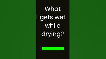 What gets wet while drying?  #quiz #brainteasers #riddles #english #brainteasersgalore