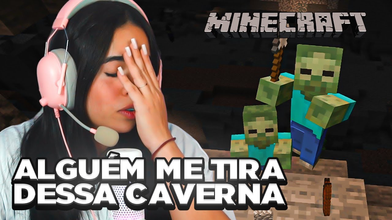UM DIA PRESA COM MEU IRMÃO NA CAVERNA NO MINECRAFT