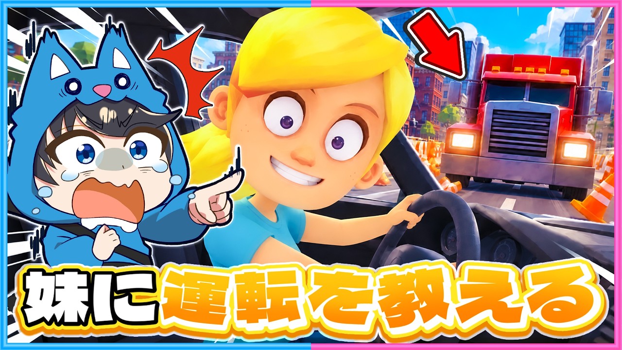 前を見ない妹に運転を教えてみた結果…『 妹に運転を教える 』