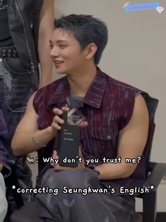 joshua correcting seungkwan's english 😭🤣 poor boo 😭 #seventeen #joshua #seungkwan