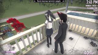 Yandere Simulator - Pushing Ryuto Over And Over Again