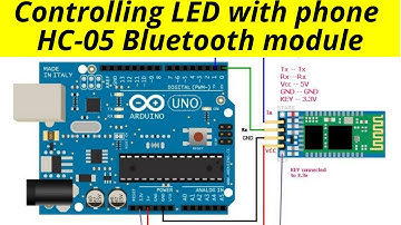HC-05 Bluetooth Module with Arduino Uno LED OFF/ON #smart home project
